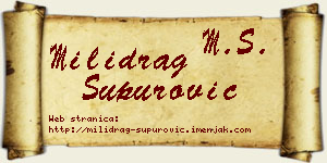 Milidrag Supurović vizit kartica